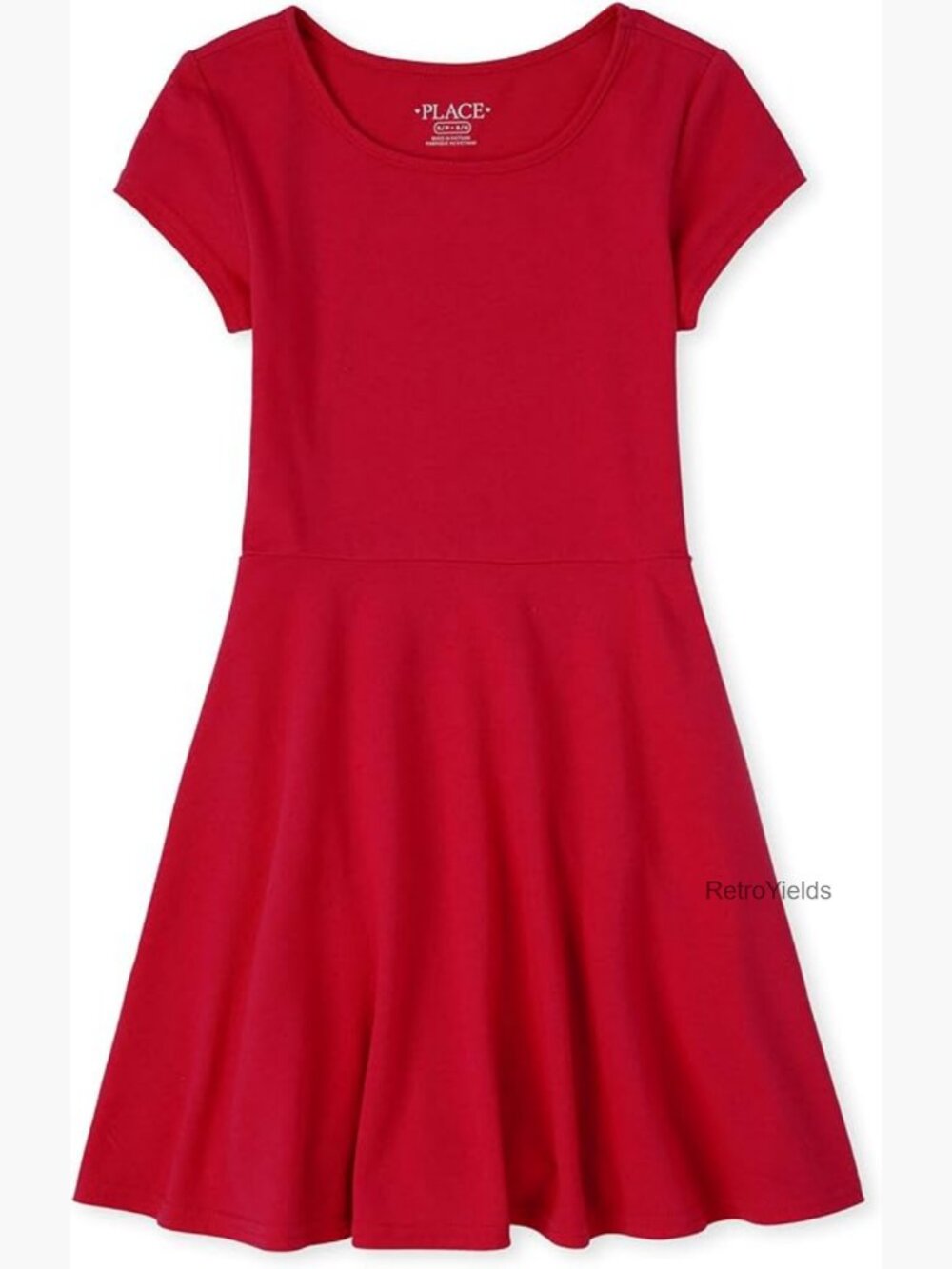 Girls Short Sleeve Skater Dress 2 Pack Pull On